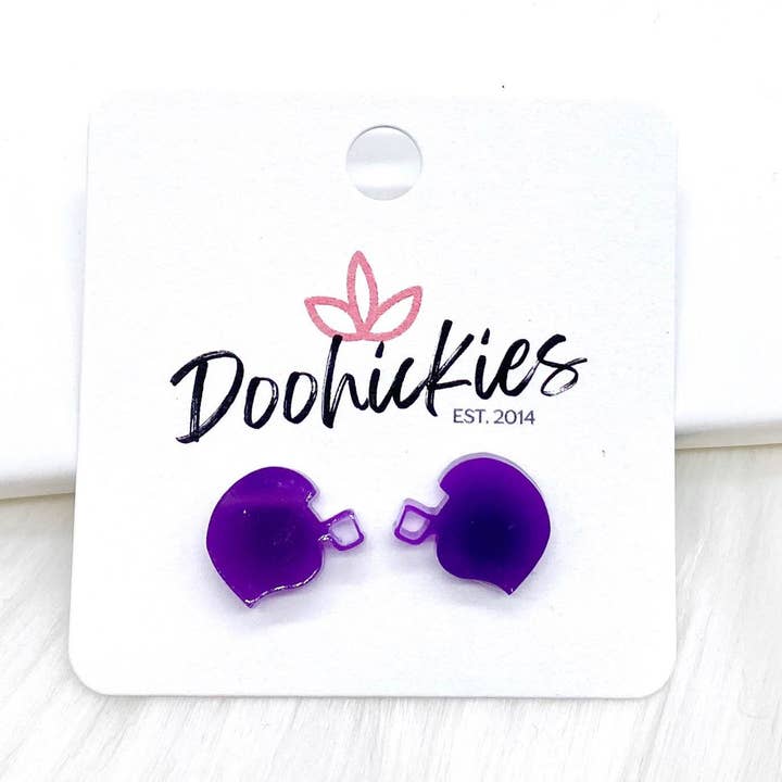 Doohickies - Wholesale Stud/Post Earrings - Acrylic Helmet Studs -Earrings