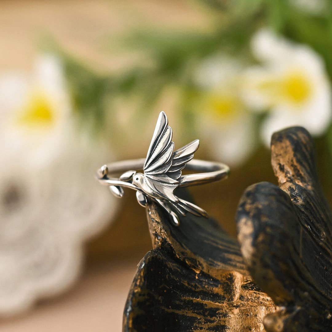 Verdivine – wholesale Cocktail/statement ring – Silver Bird Ring0