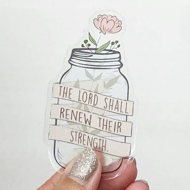 Adhesivo floral transparente con versículos bíblicos alentadores para venta al por mayor de Dear Bold Believer