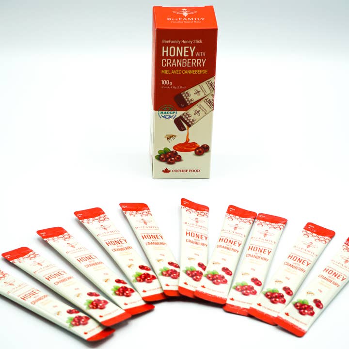 Cranberry Honey Sticks for wholesale by BeeFAMILY