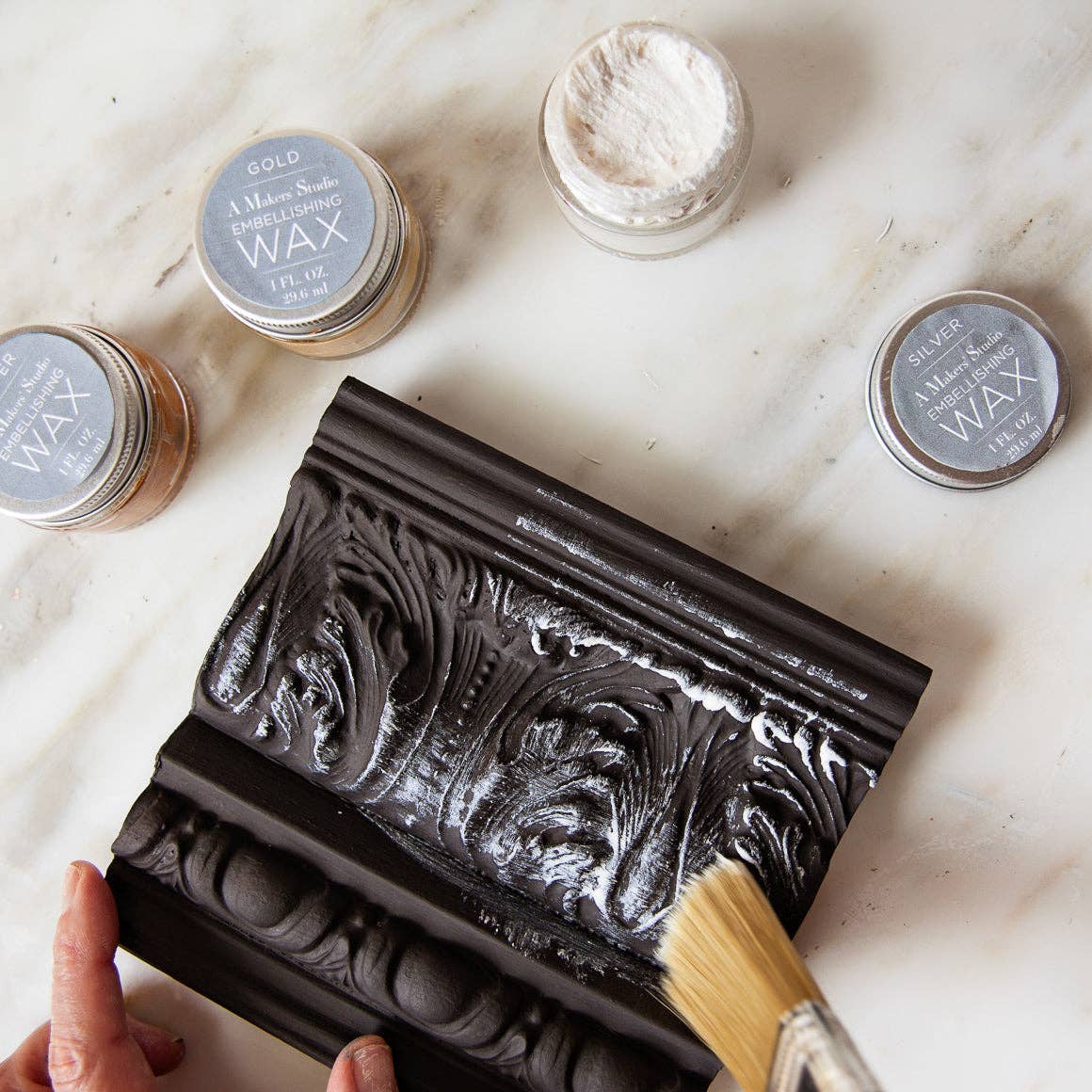 A Makers' Studio - Wholesale Paint/Wax Brush - 2.0" Natural Chip Brush2