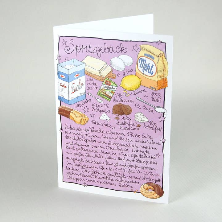 100 julkort med kuvert: Recept för shortbread för wholesale av Kettcards