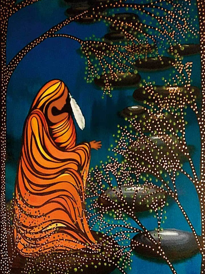 Prières aquatiques par l'artiste Betty Albert Art Print pour la vente par Indigenous Puzzles and Art