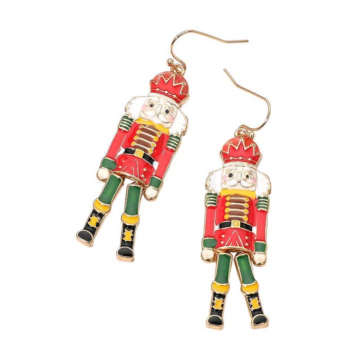 Madeline Love – wholesale Dangle earrings – Enamel Nutcracker Dangle Earrings2
