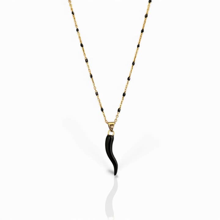 Black Cornicello Necklace for wholesale by Georgina Nicol