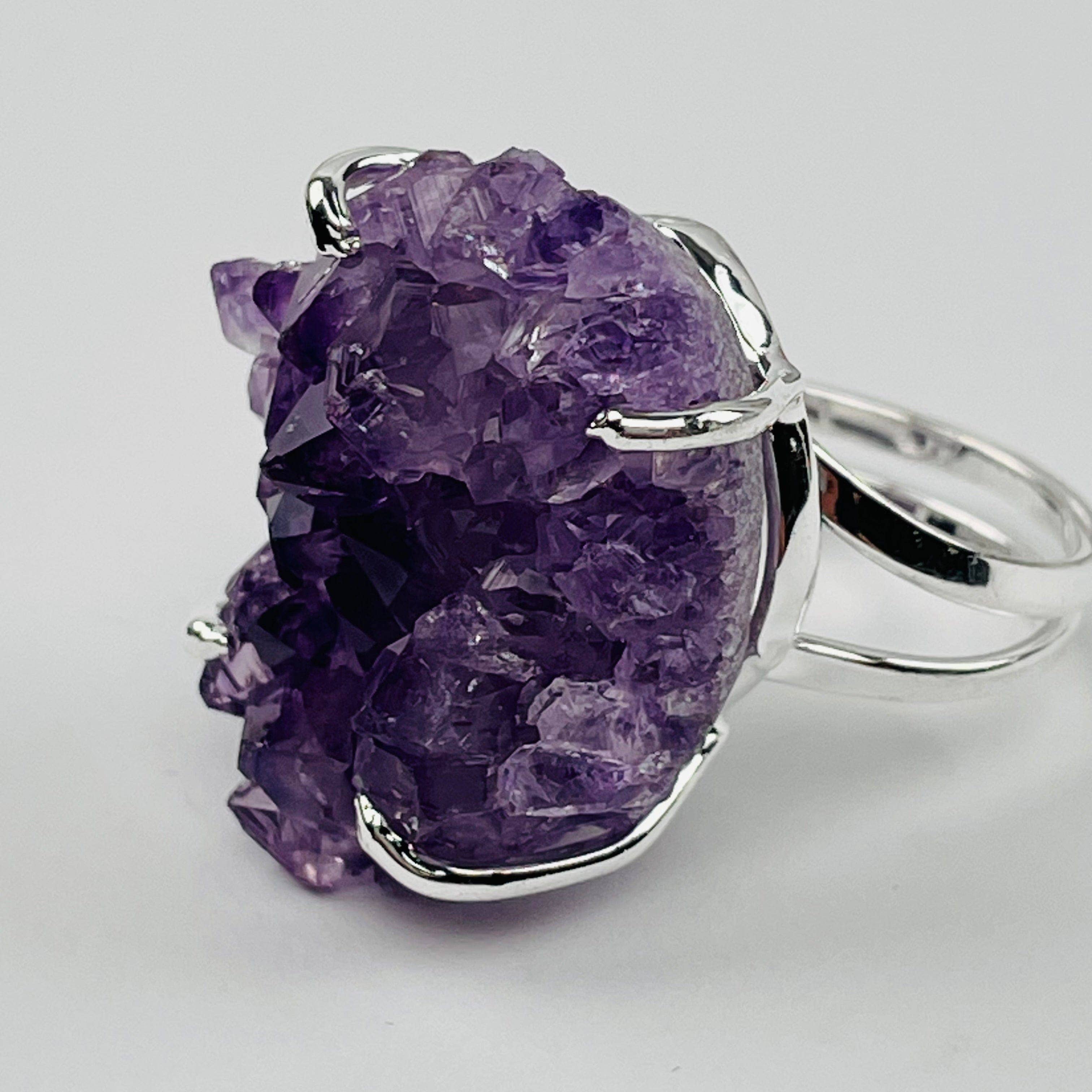 Rock Paradise - Wholesale Cocktail/Statement Ring - Crystal Cluster Ring Amethyst Citrine Crystal Quartz -11