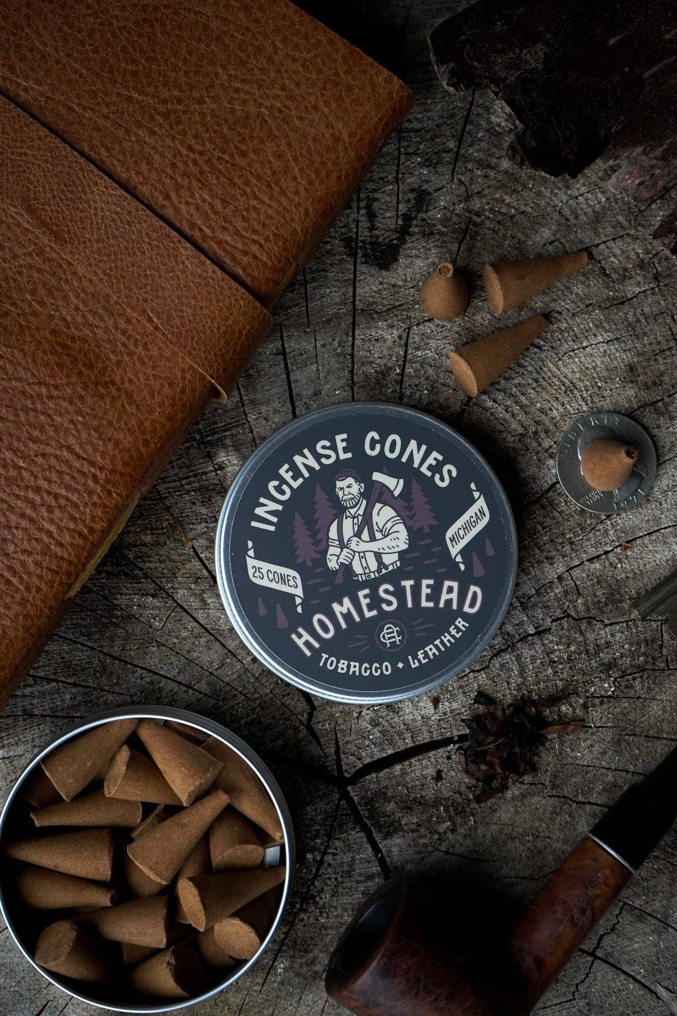 Ambush Candle Co. – wholesale Incense – Homestead | Tobacco + Leather Incense3