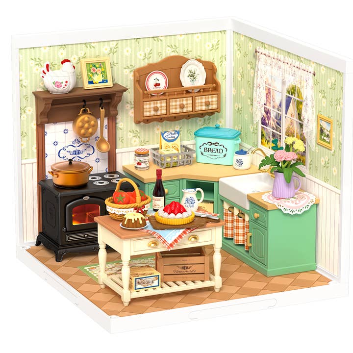 DW024 Rolife Farmhouse Kitchen DIY Miniature House for wholesale by Robotime