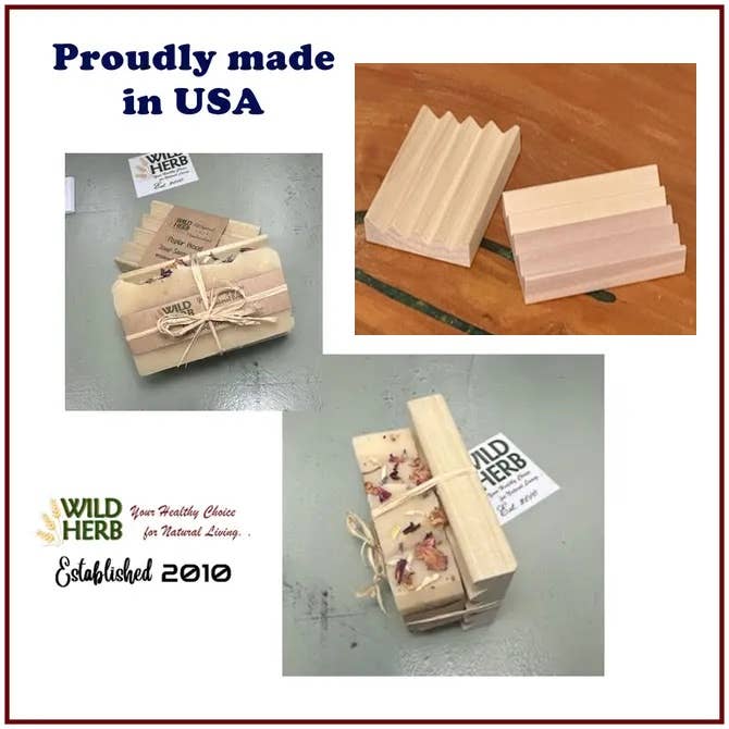Wild Herb Soap Co - Wholesale Bath Soap Dish - Soap Saver Dish: Made by Hand in USA of Hardwood3
