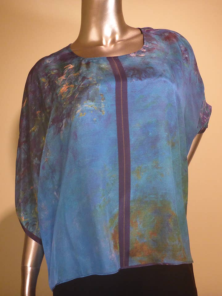 Lagoon Silk Short Top for wholesale by Cocoon House LLC