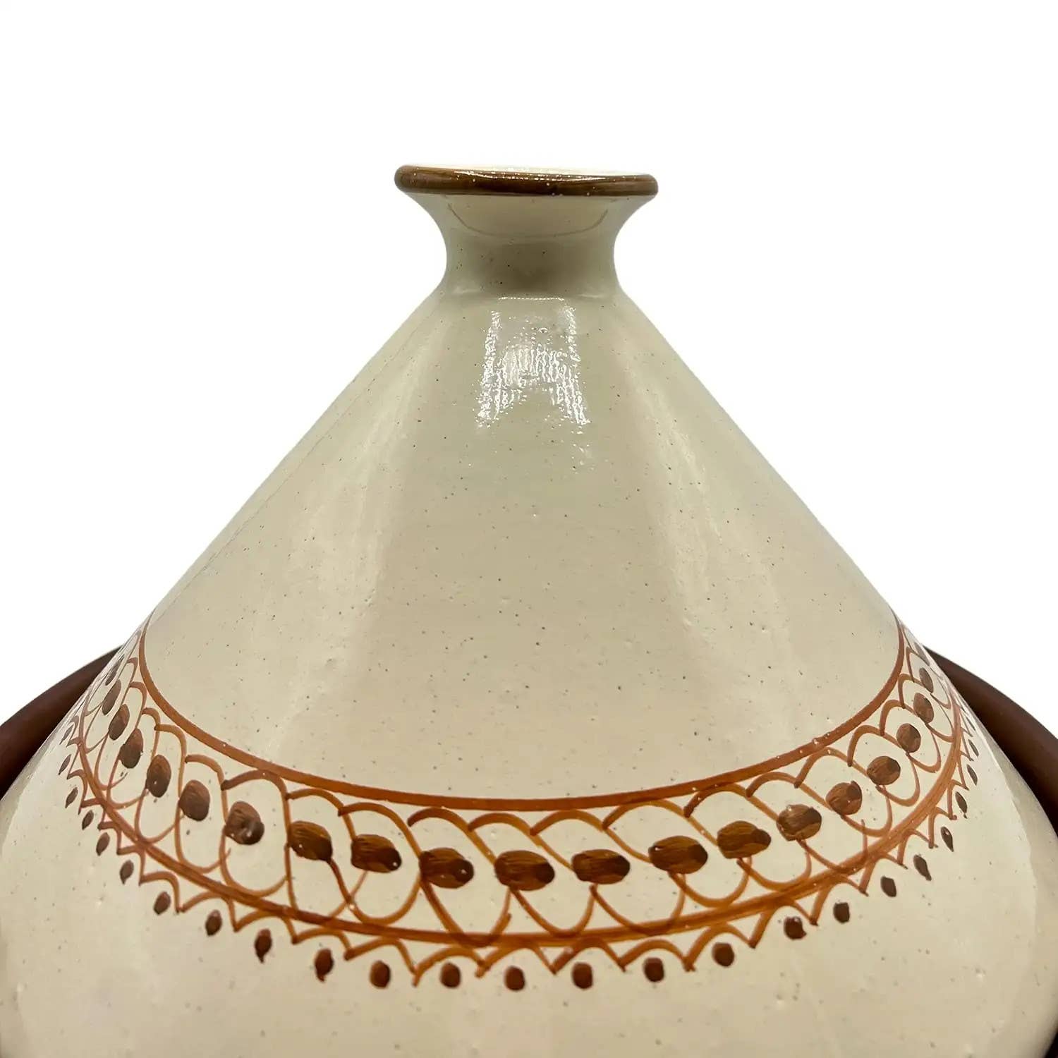 Etnico del Mondo - Wholesale Cooking Pot - Hand-Painted Terracotta Tagine XL 32cm - Ethnic Pot #14