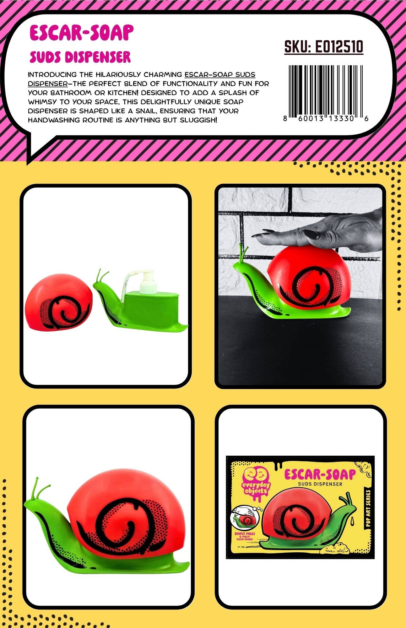 Everyday Objects - Wholesale Soap Dispenser - Escar-Soap Snail Soap Dispenser | Refillable Sink Buddy7