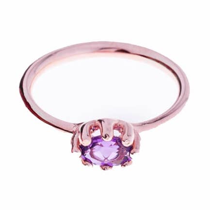 Essential Amethyst Ring Rose Gold for wholesale by solaru