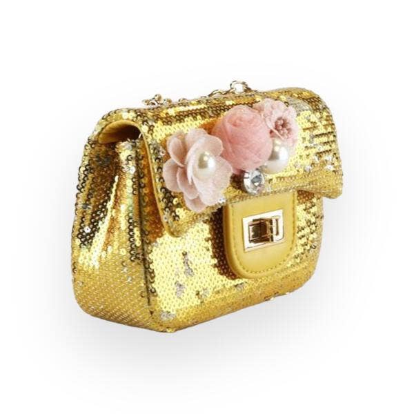Doe a Dear - Vendita all'ingrosso Borsa a tracolla - Bambini - P30 B1301 Borsa con Applicazioni Floreali e Paillettes (5 Colori)14