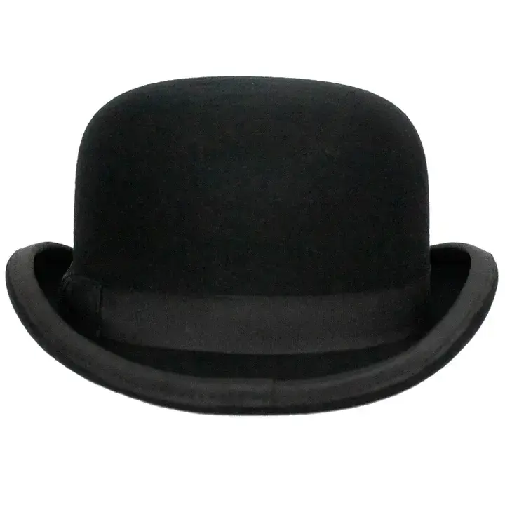 Levine Hat Company – wholesale Bowlerhatt - Herr – Fleming Svart Ull Derby av 9th Street Hats - Öppen Storlek 60