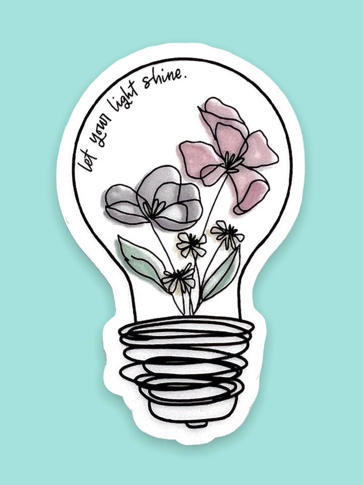 Let Your Light Shine Sticker for wholesale by Positively Lettering