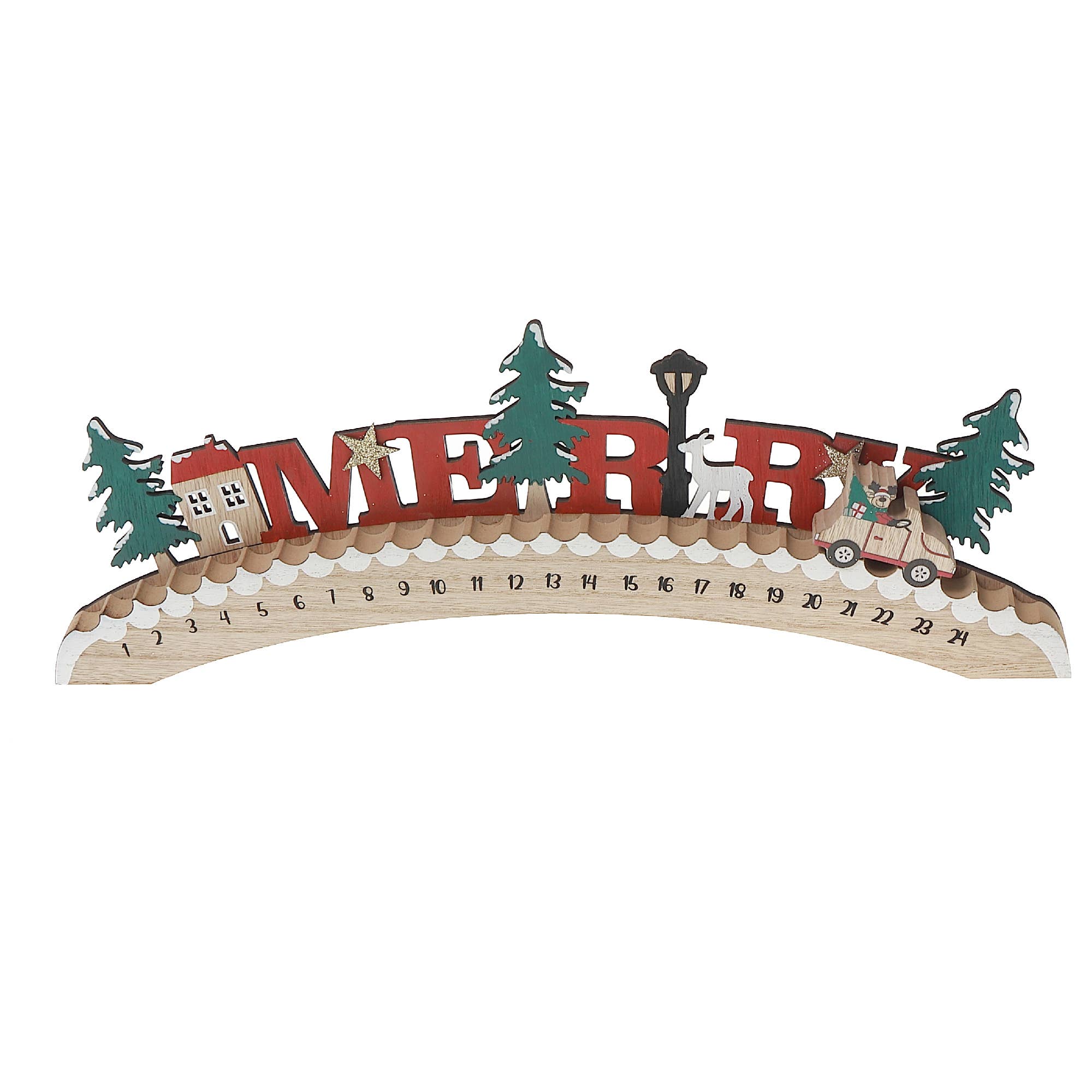 Multi Wooden Merry Countdown Calender for wholesale on Faire0