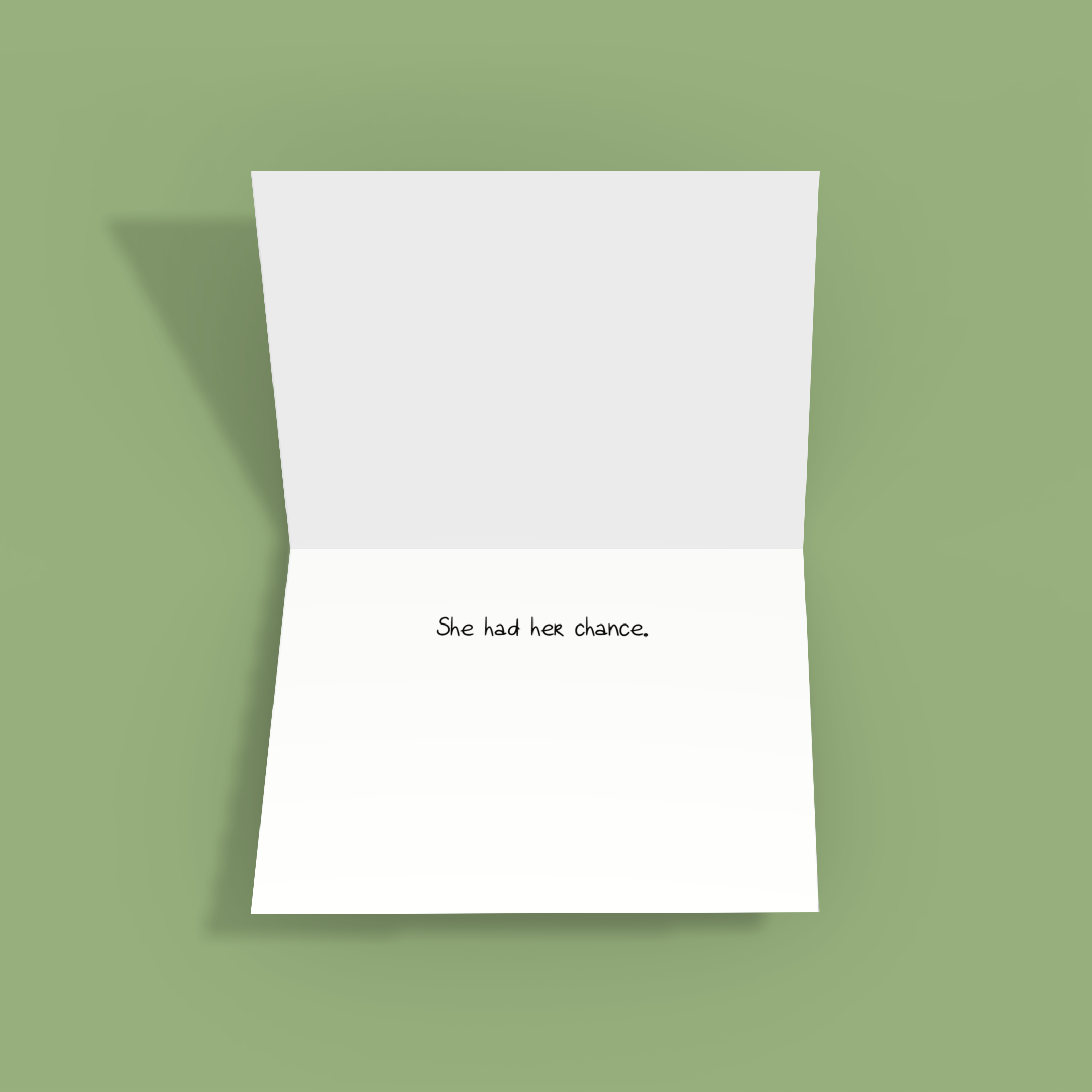Explicit Contents - Wholesale Mother's Day Card - She Had Her Chance1