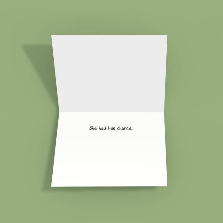 Explicit Contents - Wholesale Mother's Day Card - She Had Her Chance1