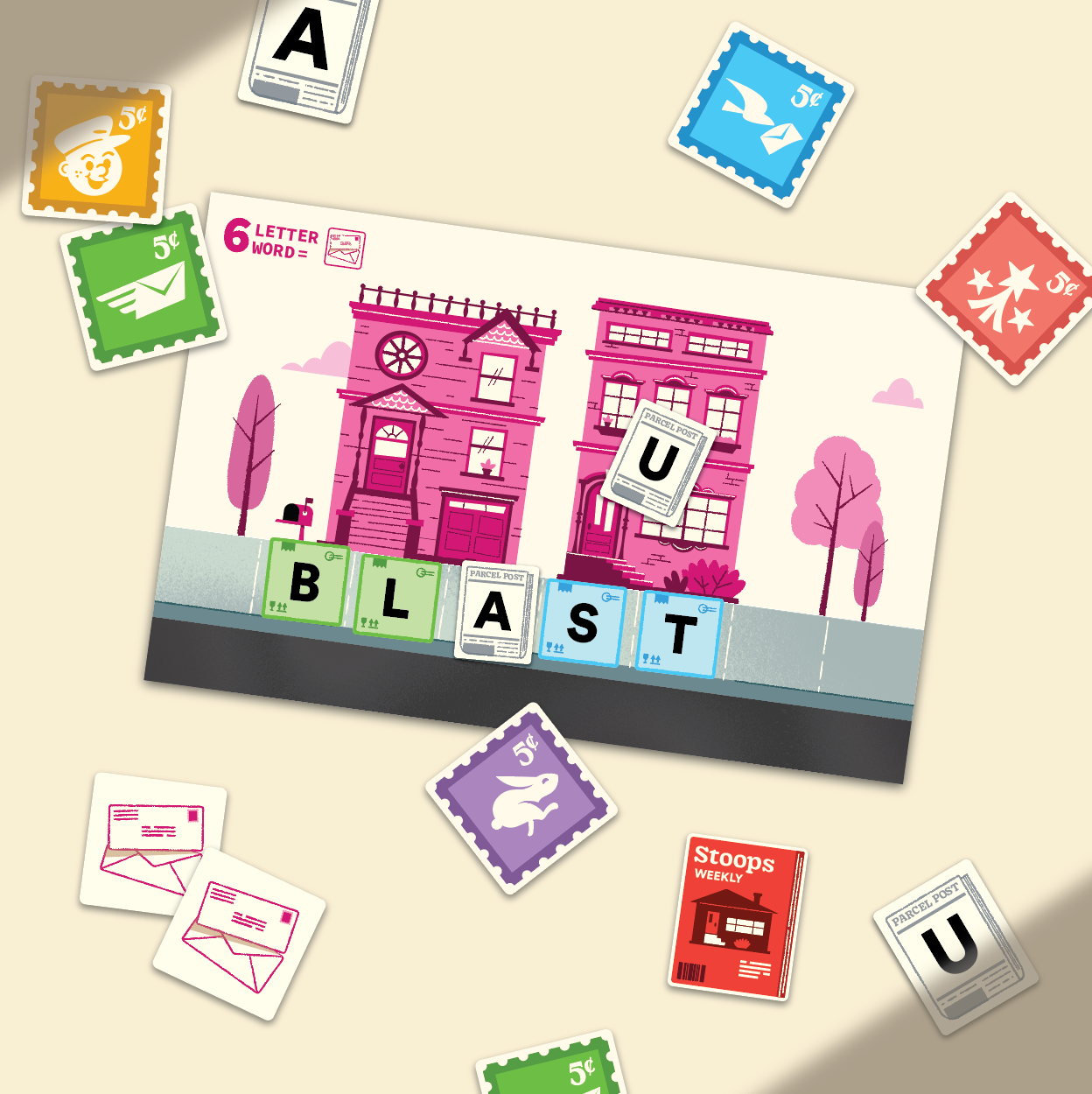 Atlas Games - Venta al por mayor Juegos de mesa - Alphabet Stoop - Un juego de construcción de palabras para toda la familia1