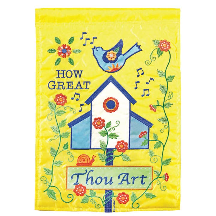 Magnolia - Wholesale Flag - FLAG DBAPP GRDN BIRDHOUSE- HOW GREAT