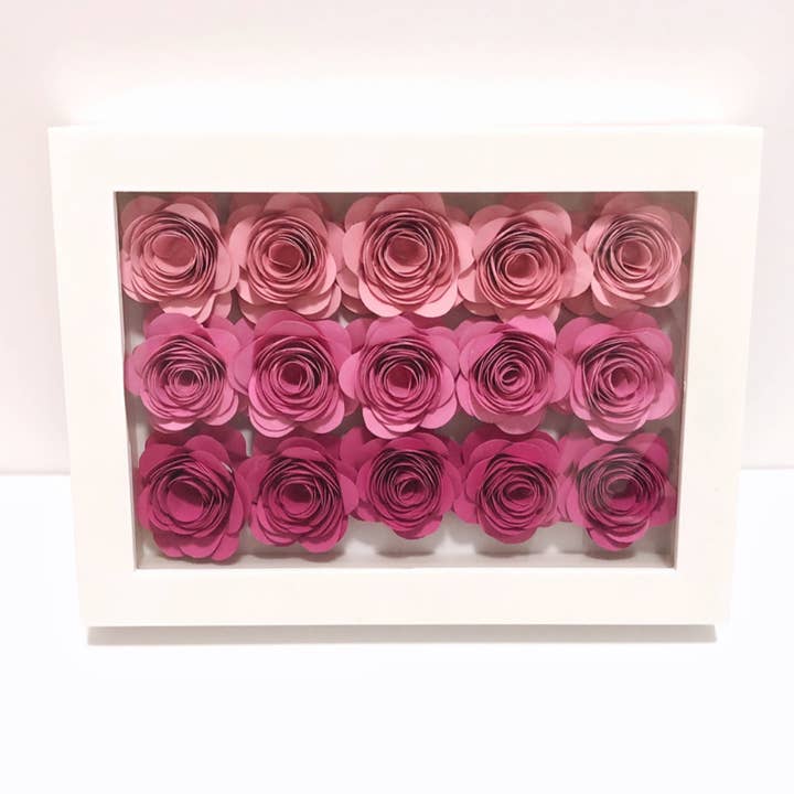 Pink Ombre Assorted Full Paper Flower Box Lifetime Gift for wholesale by Jadore