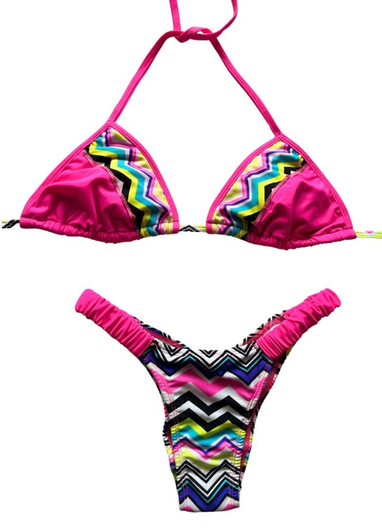 Benatti Beachwear - Wholesale Two Piece Swimsuit - Women's - Colorful Chevron Bikini Set - SALE2