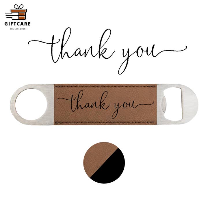 Laser Leatherette - Wholesale Party Favor - Personalized Bottle Opener/Bar Key Wedding Favor Party Gift
