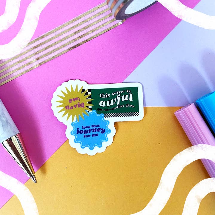 Misc. By Darrian - Wholesale Sticker - Schitt's Creek Quotes Weatherproof Vinyl Laptop Sticker3