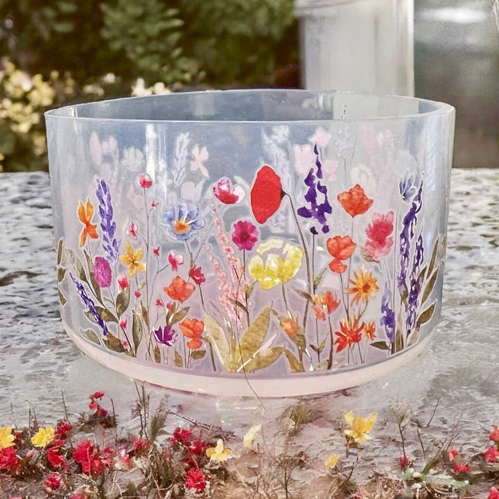 Clear Spring Wildflowers - Silicone Tumbler Boot for wholesale by Olive Lane Accessories