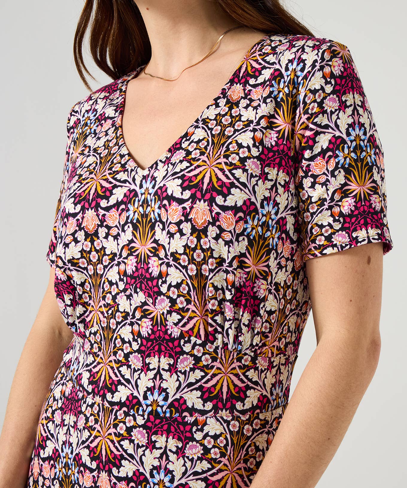 Plum Radiant Reversible Printed Jersey Dress for wholesale on Faire6