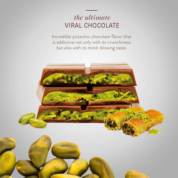 Swiss Chocolate Co. - Wholesale Chocolate - Dubai Chocolate Bar – Premium Gourmet Chocolate 30g