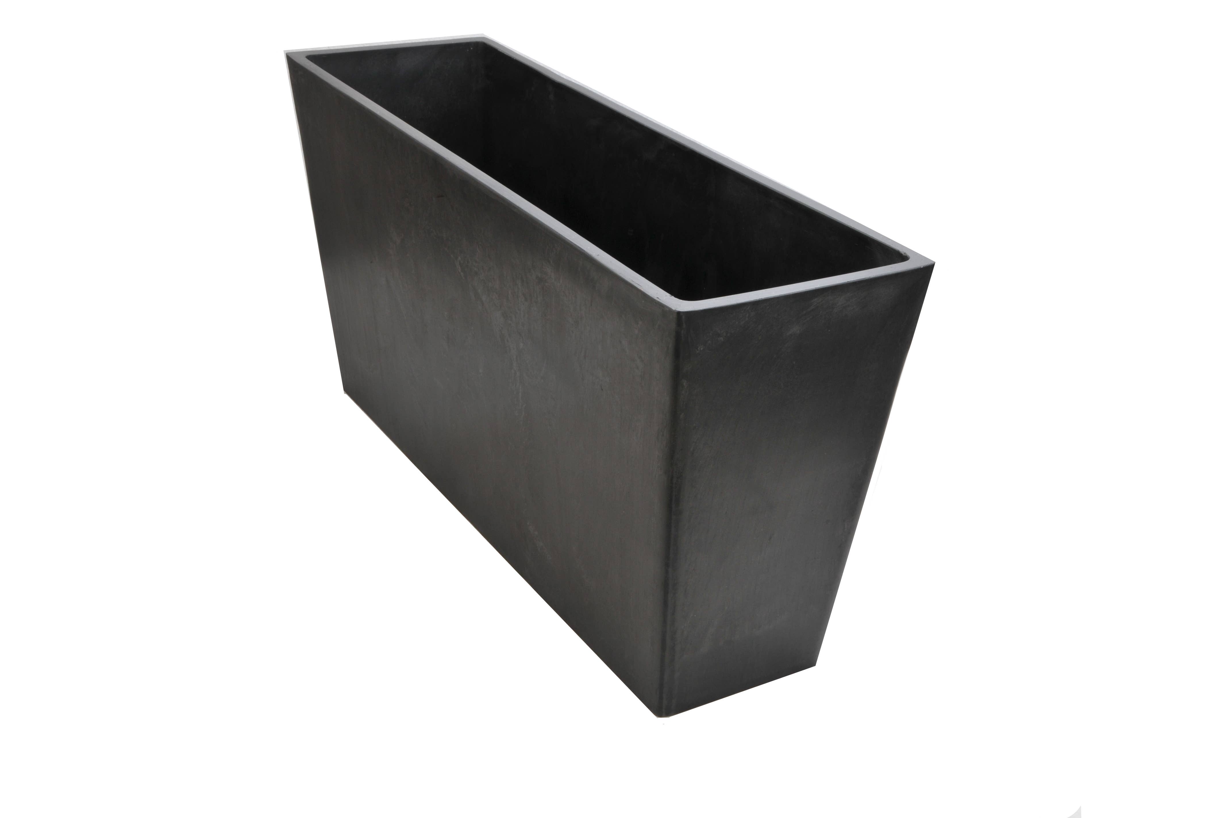 Hi-Line Gift Ltd. - Wholesale Plant Pot - 25In Wide Rectangle Plastic Planter - Black1