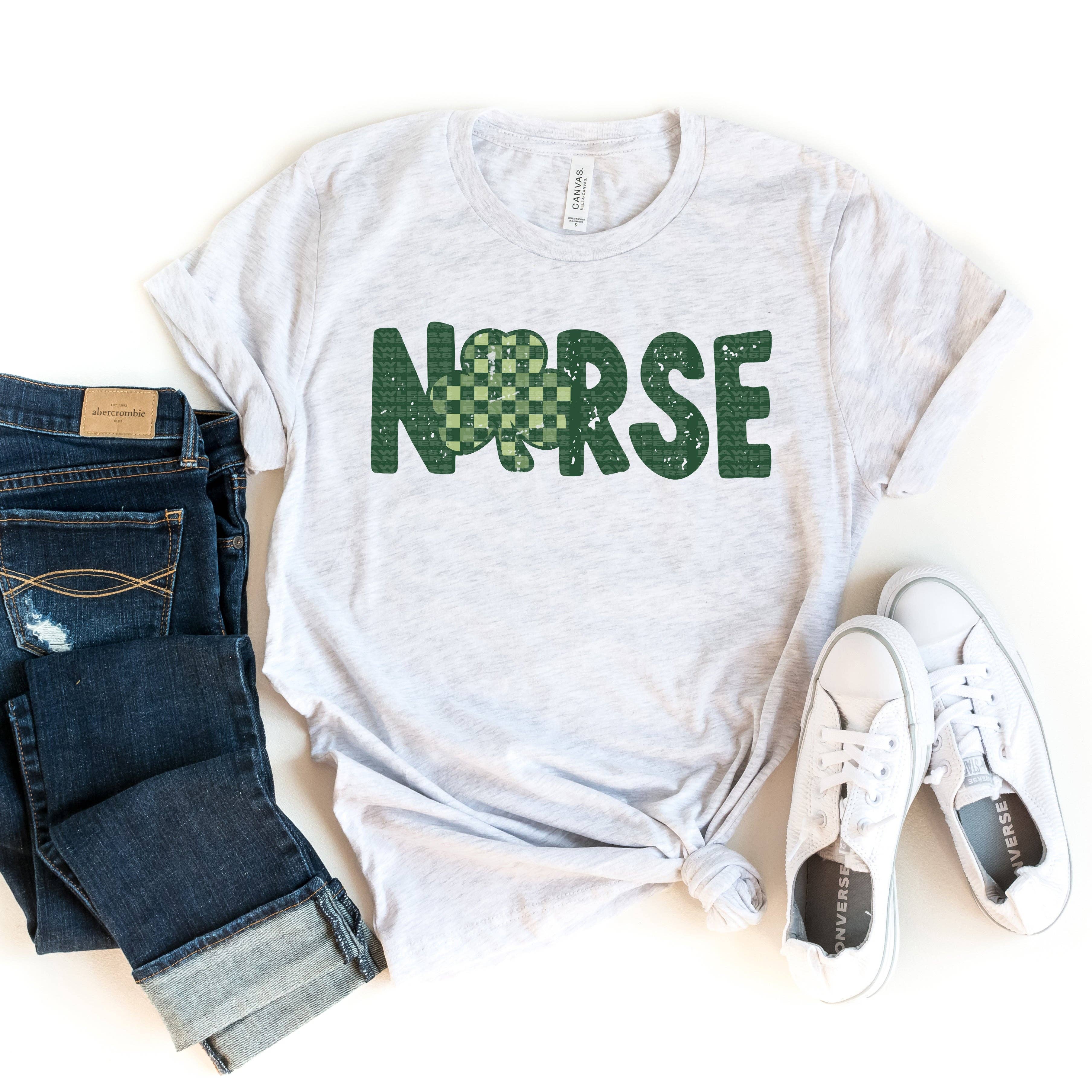 Flawless Transfers - Wholesale Sublimation Transfer - Nurse Distressed St Patricks Day #1182 - DTF Transfers0