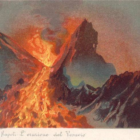 Art Print IT-379 Erupting Vesuvius for wholesale by Found Image Press