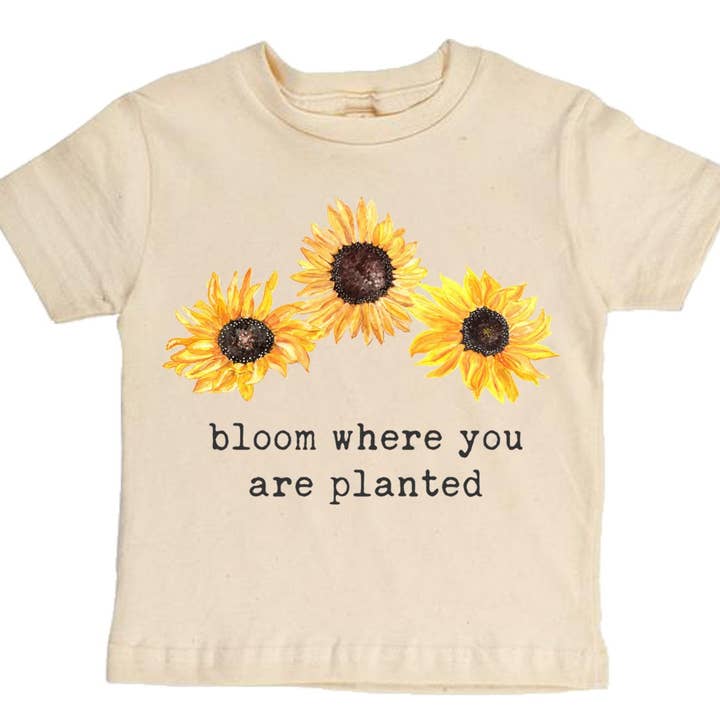 Camiseta orgánica de manga corta «Bloom Where You Are Planted» para venta al por mayor de House Of Luna