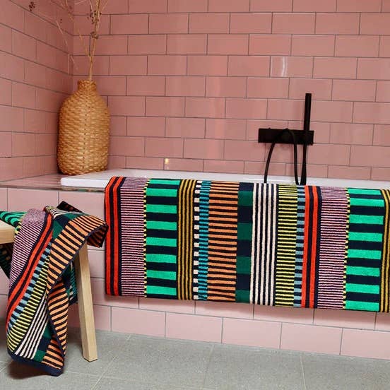 Portuguese Cotton Hand Towel - Multi Stripe - Donna Wilson for wholesale by D & A Home Australia Pty Ltd