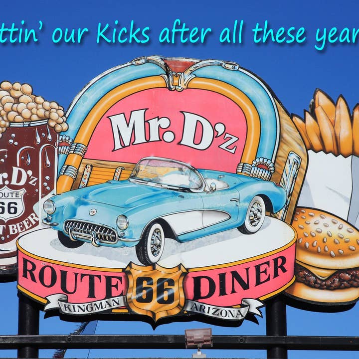 Coleccionable Route 66, Route 66 Magnet, Mr. D's, Kingman AZ, Route 66 para venta al por mayor de DK LaserWorx