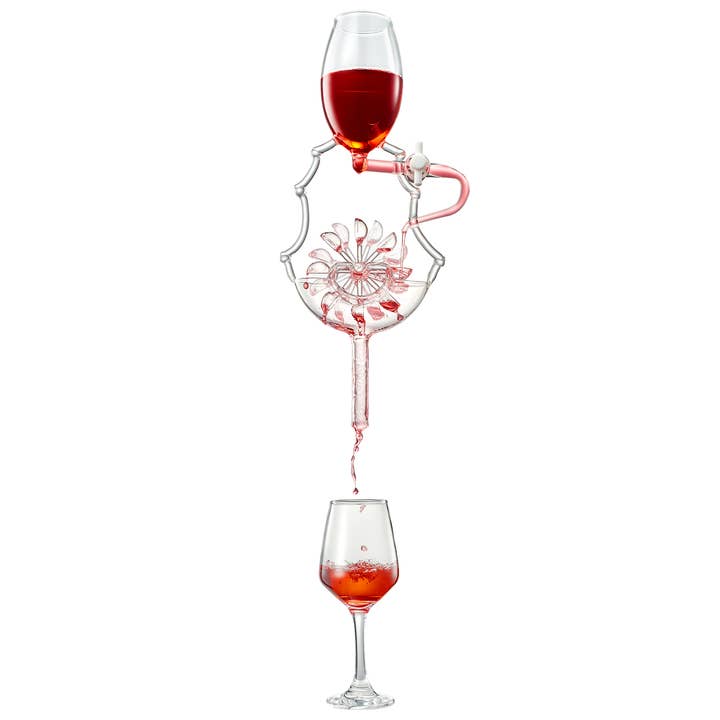 The Wine Savant / Khen Glassware - Wholesale Karaf - Wijnbeluchter Wiel Decanteerset4