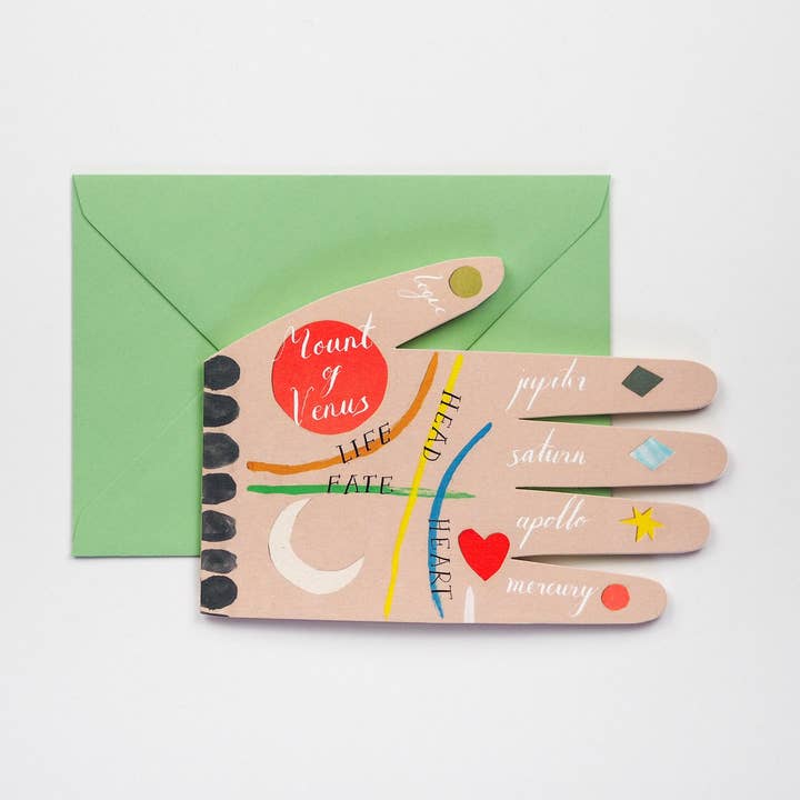 Palm Reading card for wholesale by Hadley