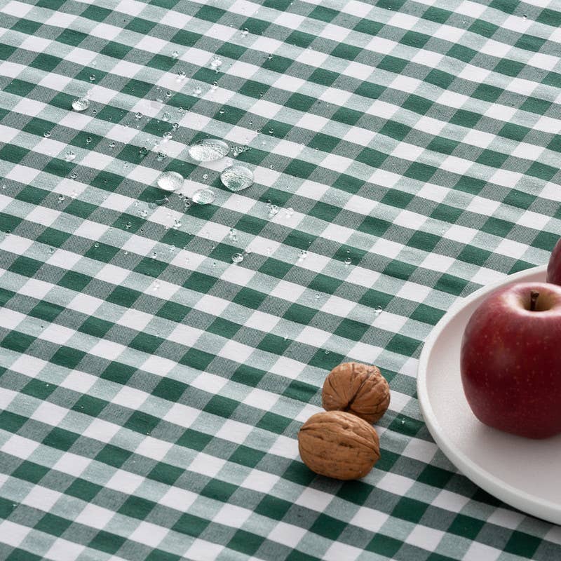 GAMUSI – wholesale Duk – Fläckbeständigt vaxdukstyg med vichy-rutigt bomullsmönster11