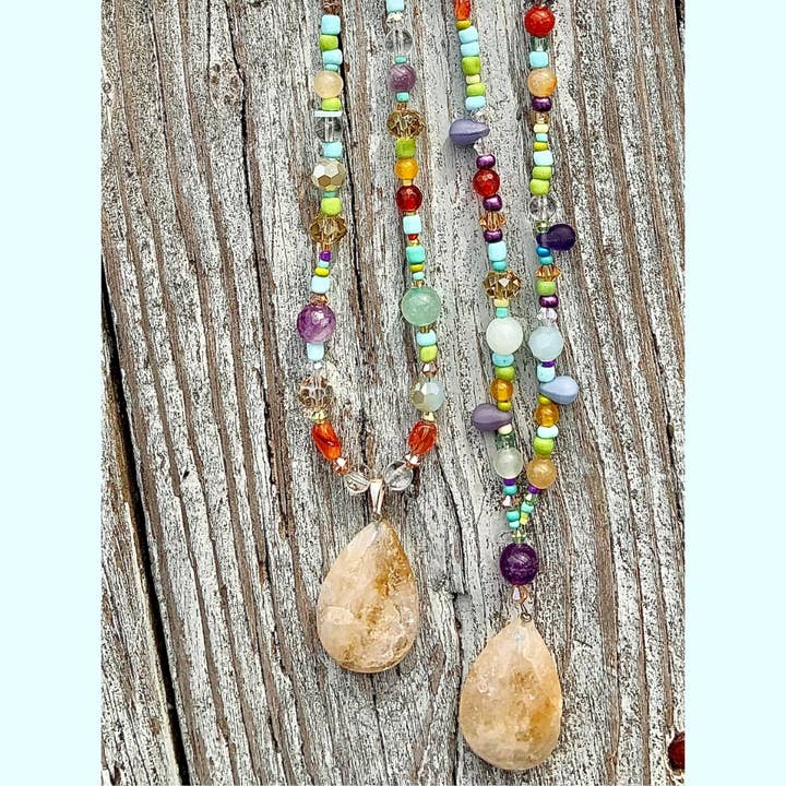 Citrine Gemstone Necklace for wholesale by Spirit Shack
