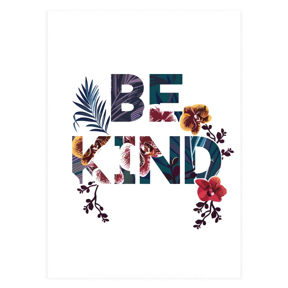 Potluck Press - Wholesale Everyday Greeting Card - Be Kind Floral Greeting Card0