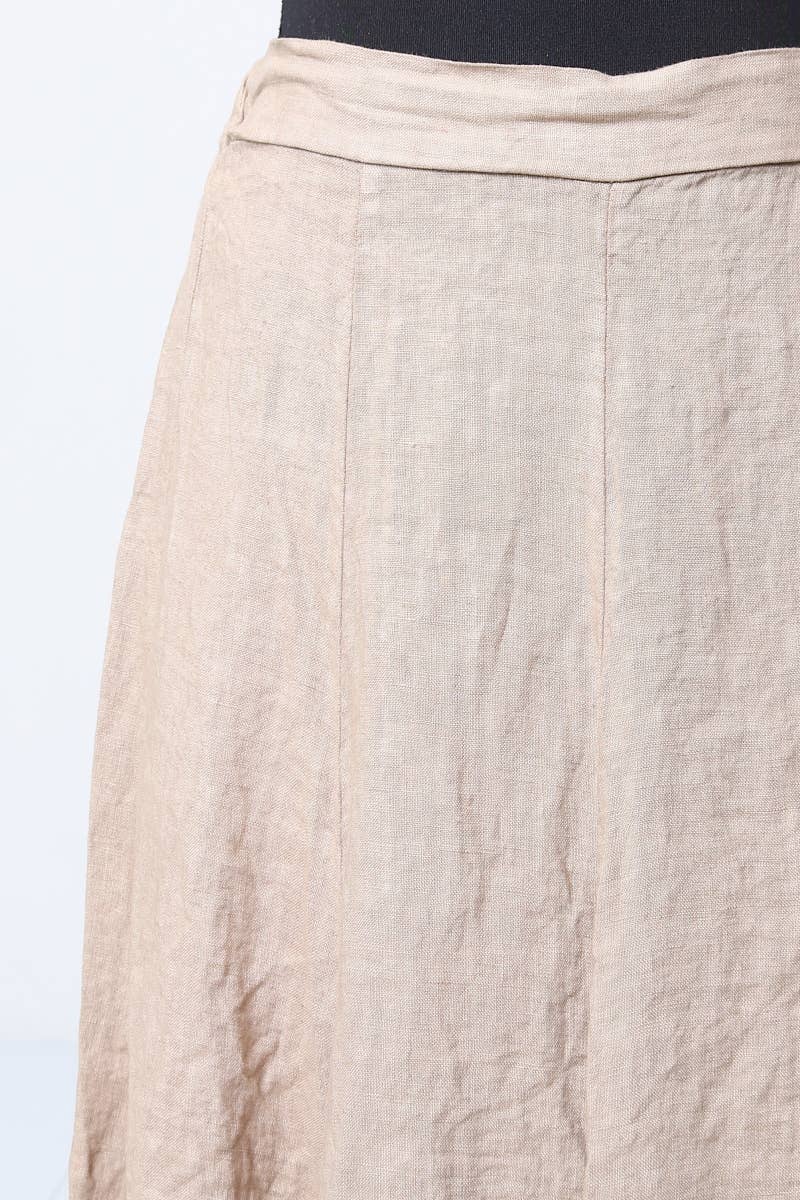 LÉA & LUC - Wholesale Skirt - Women's - 100% Linen Skirt REF.830416