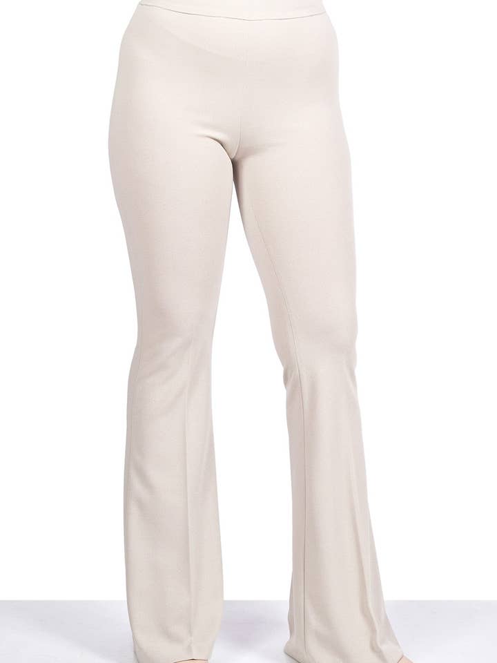 Pantalon évasé avec poitrine et zip latéral invisible - Bei pour la vente par FEDERICA ERRE