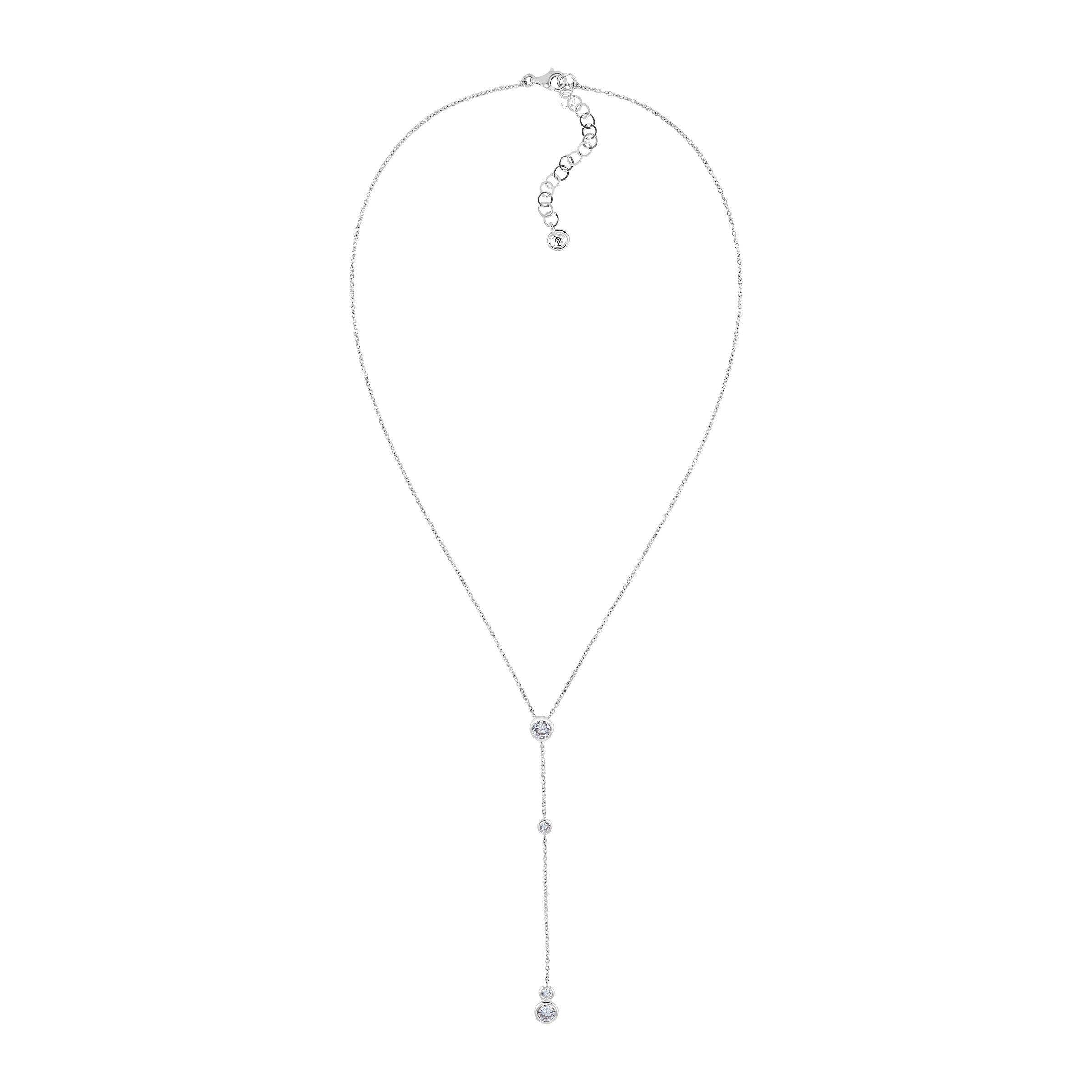 White Silpada 'Marvel Lariat' Cubic Zirconia Necklace in for wholesale on Faire2