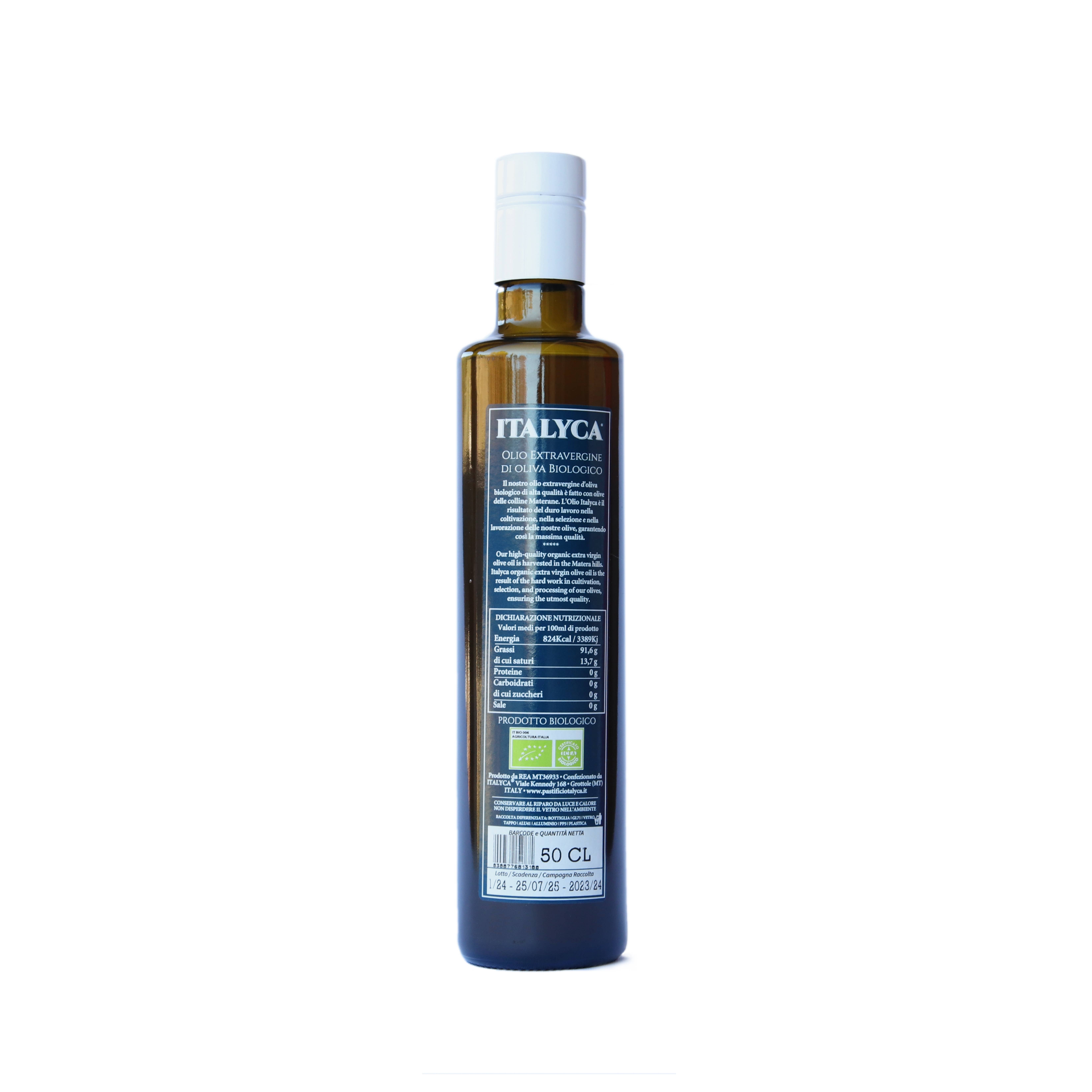Italyca - Wholesale Olive Oil - ITALYCA ORGANIC EXTRA VIRGIN OLIVE OIL 100% ITALY 50CL1