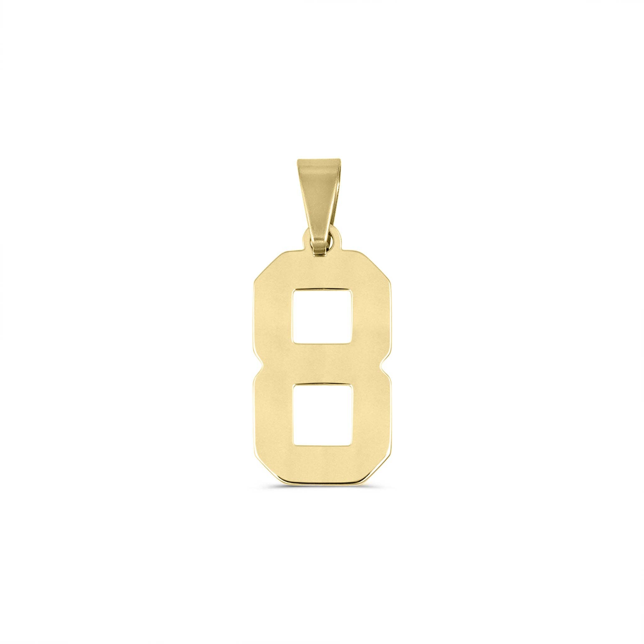 WJW – wholesale Individual charm/pendant – 18K Gold Sport Number Pendant8