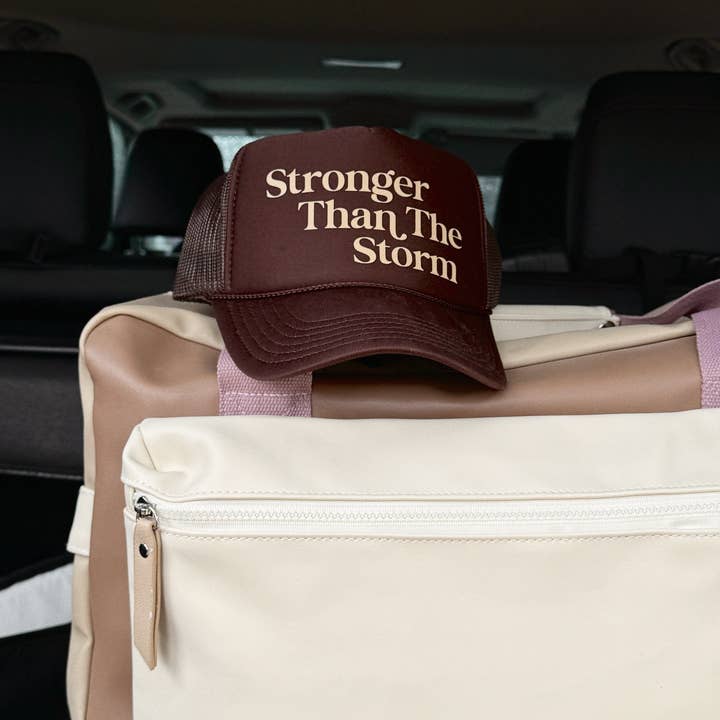 Jadelynn Brooke - Wholesale Trucker Hat - Women's - Stronger than the Storm - Espresso Trucker Hat1