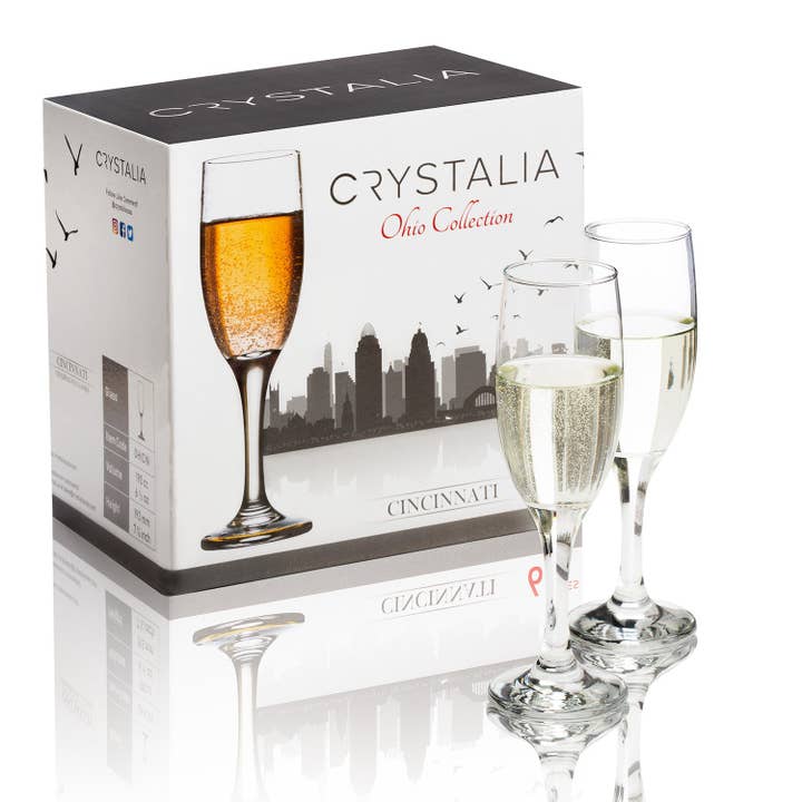 Crystalia - Wholesale Champagne Flute - Crystalia Cincinnati Champagne Flute Glasses Stemware